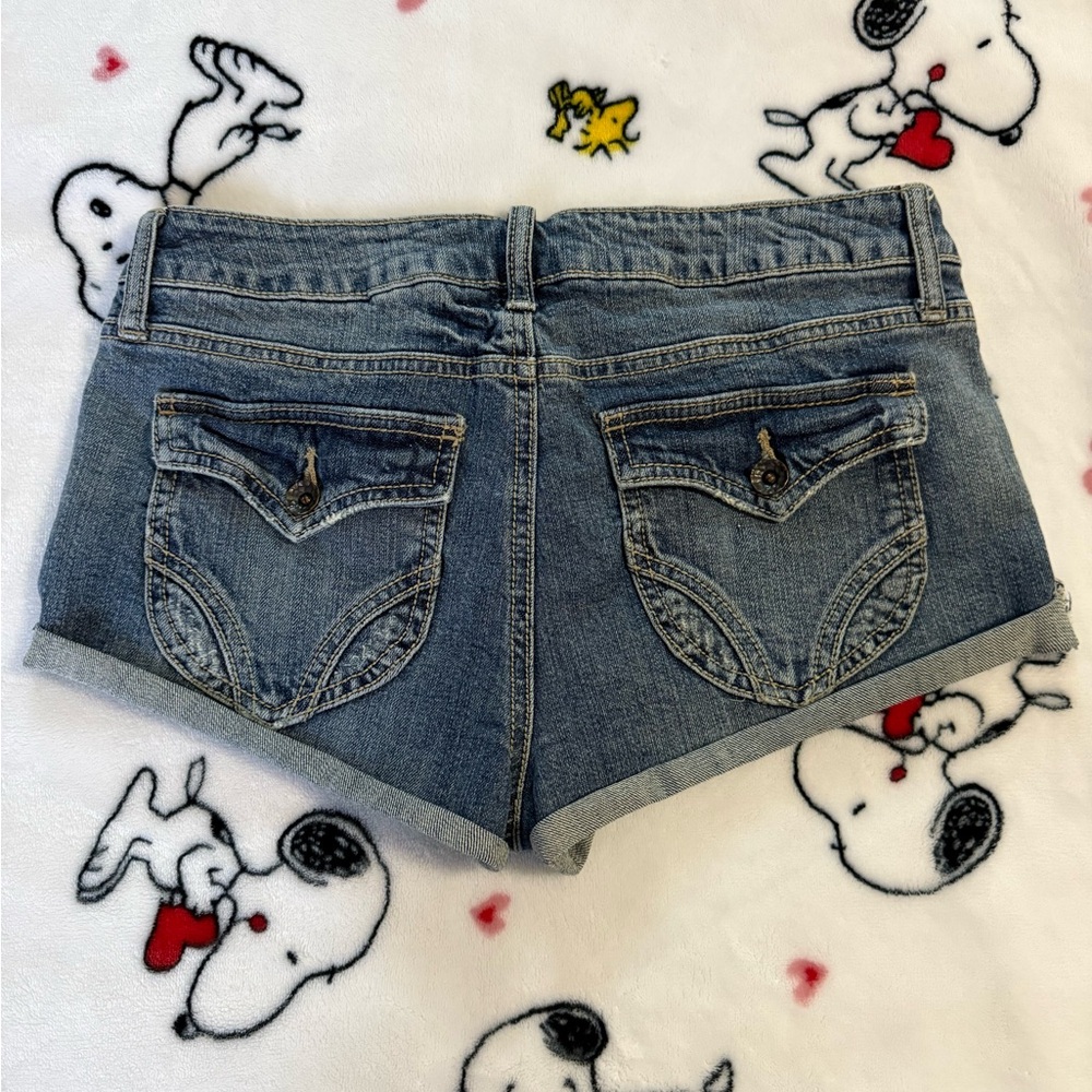 Cute rolled cuff jean short shorts